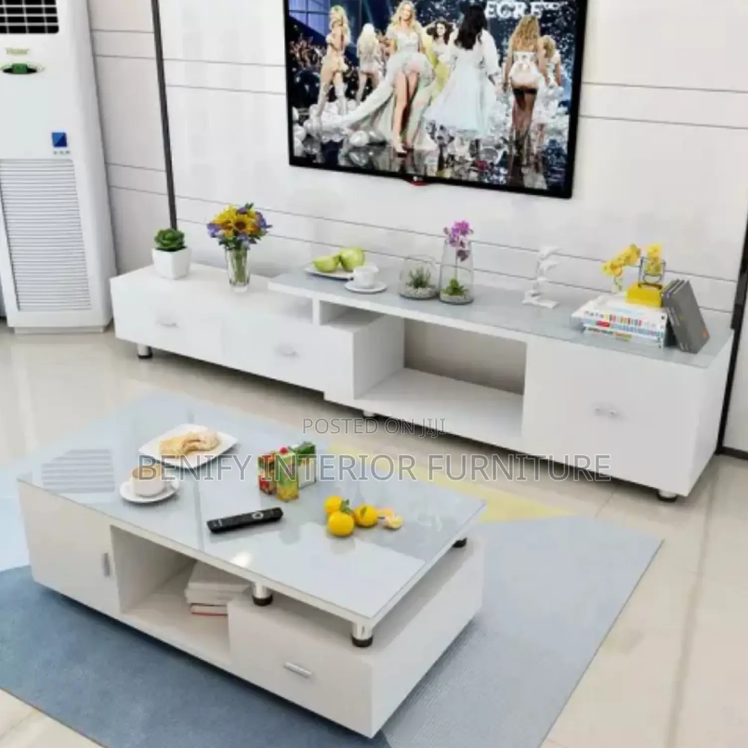 Locally Made Matching Center Table and Tv Stand