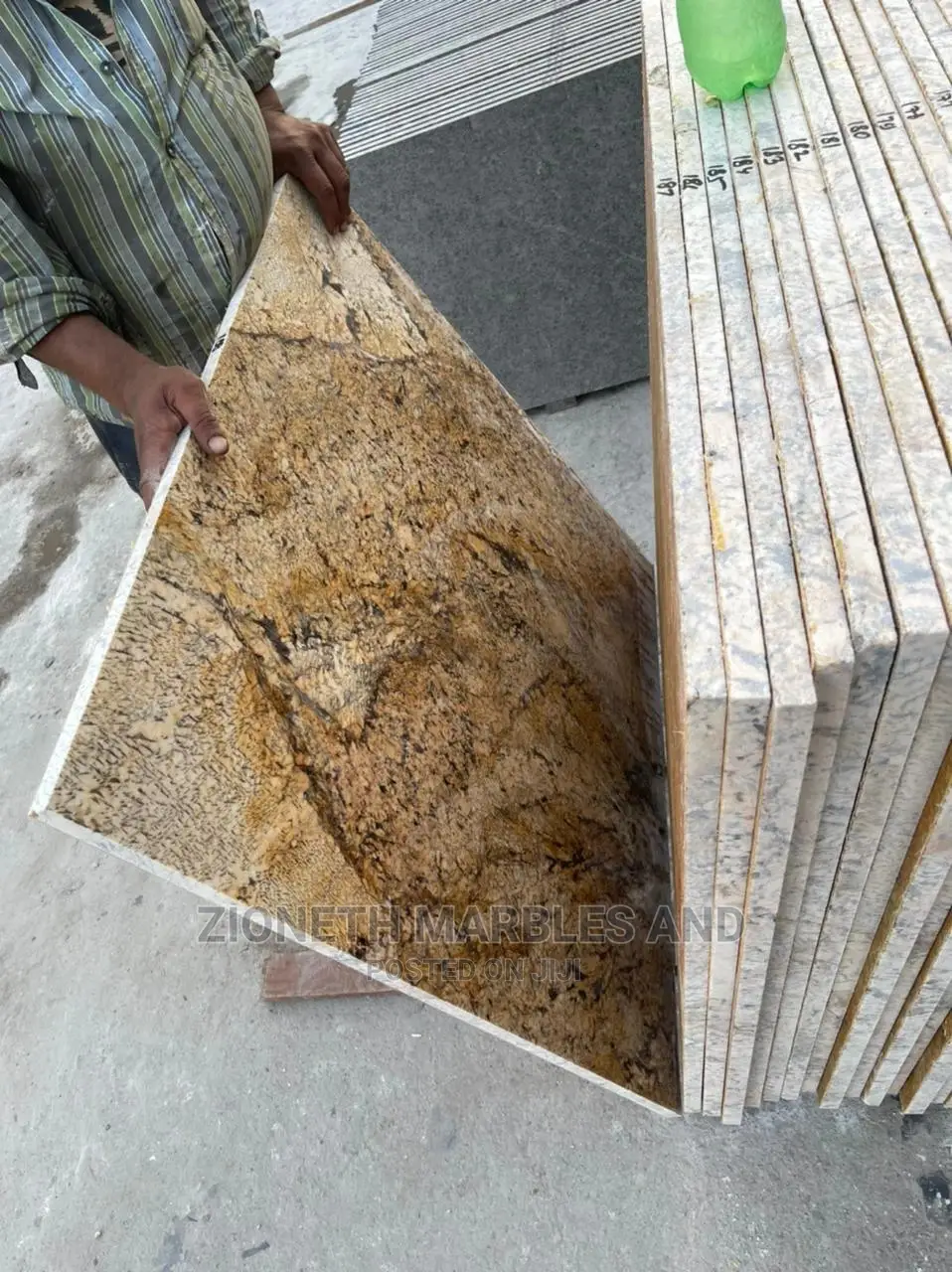 Ian Alaska Gold 90X90 2cm Thickness Marble Tiles