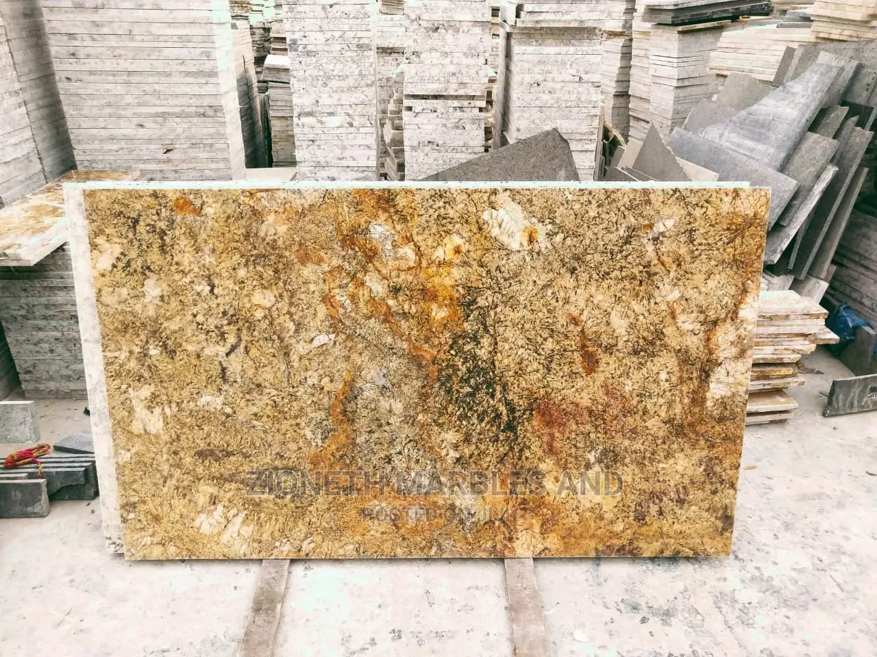Ian Alaska Gold 90X90 2cm Thickness Marble Tiles
