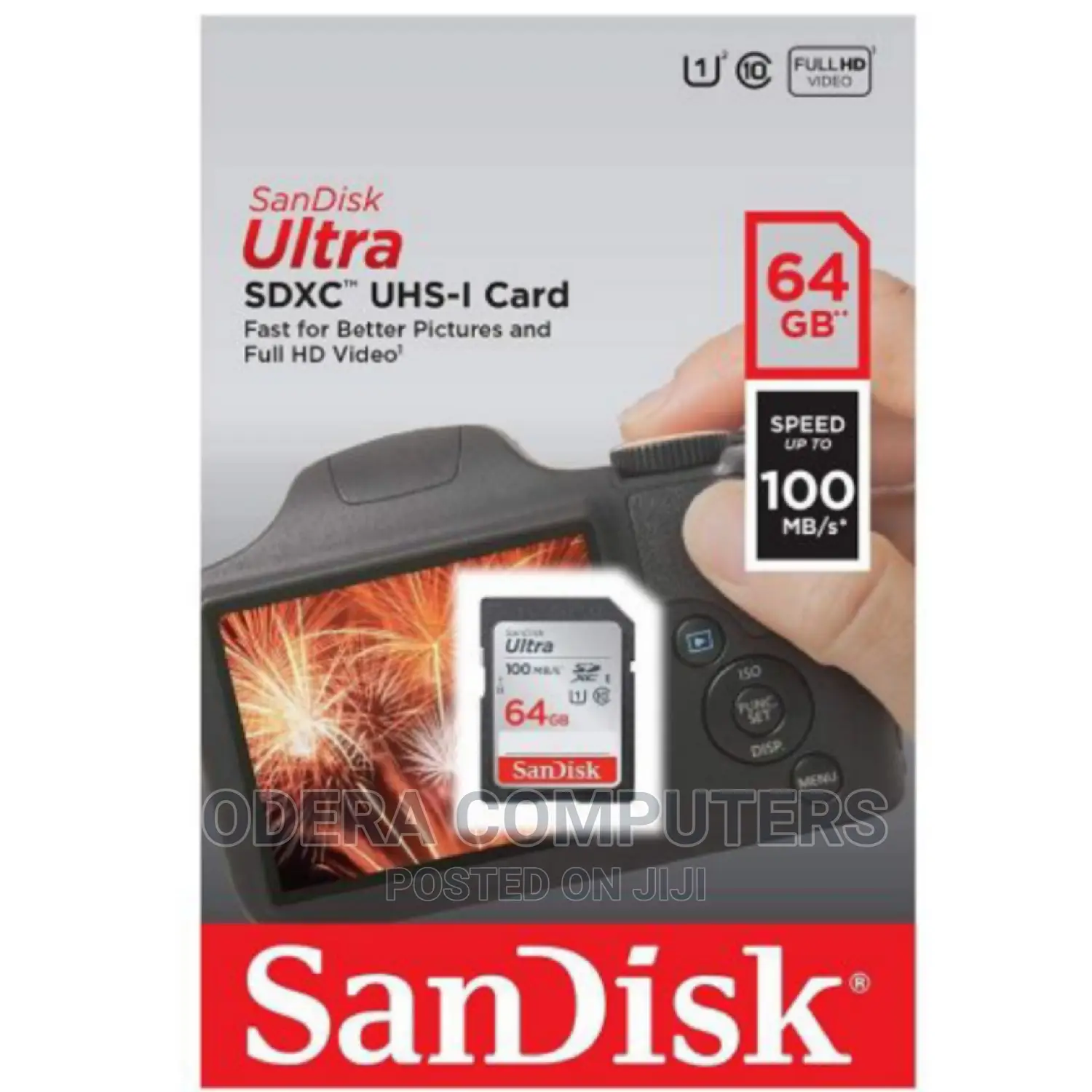 Sandisk 64gb Ultra SDXC Memory Card for Camera (100mb/S)