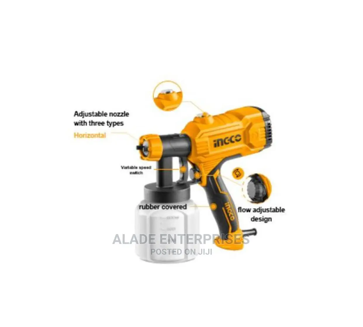 Ingco Electric 450W 800ml Paint Sprayer Spraying Gun