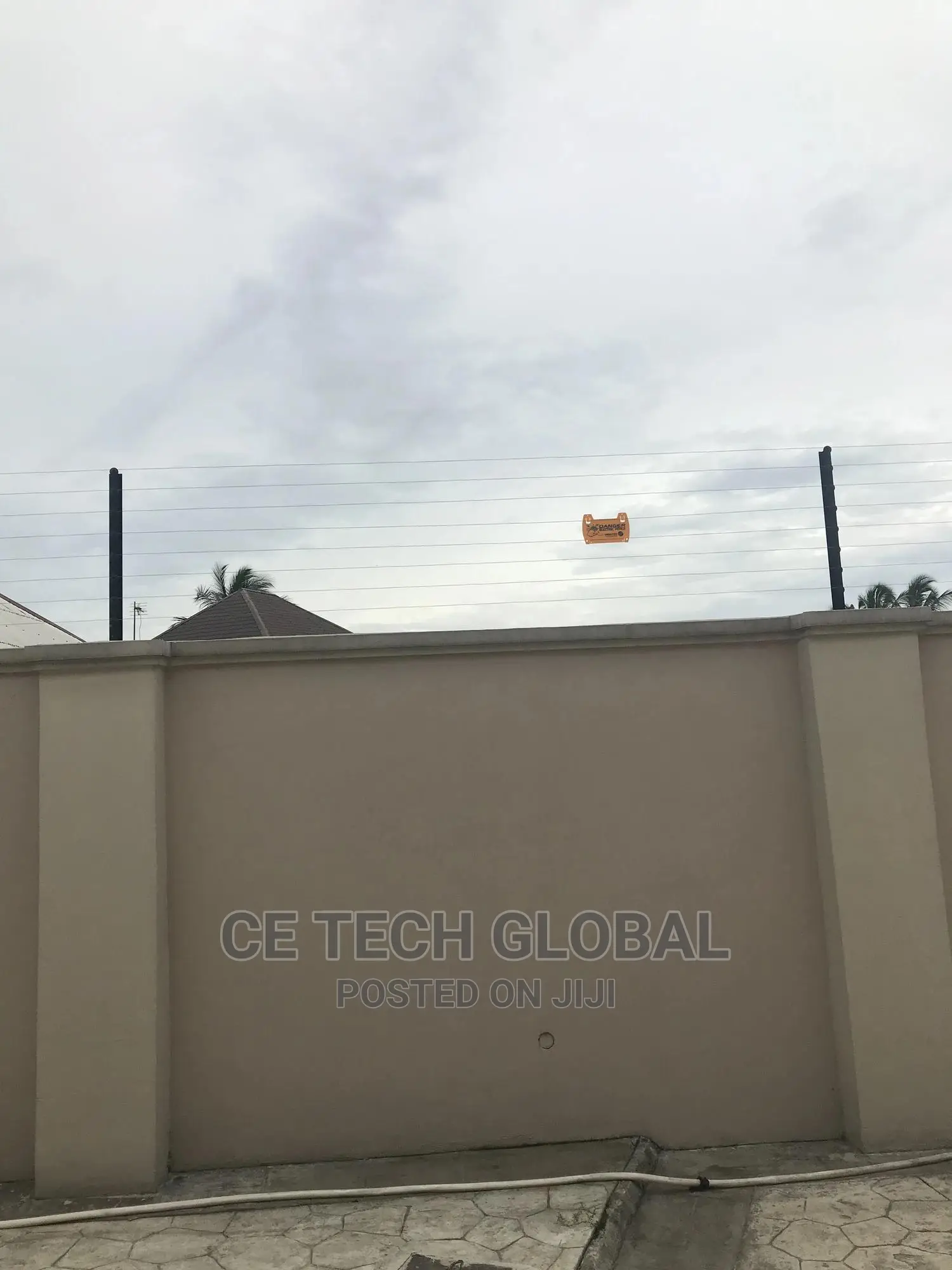 Electric Fence Wire Installation With Energizer And Alarm