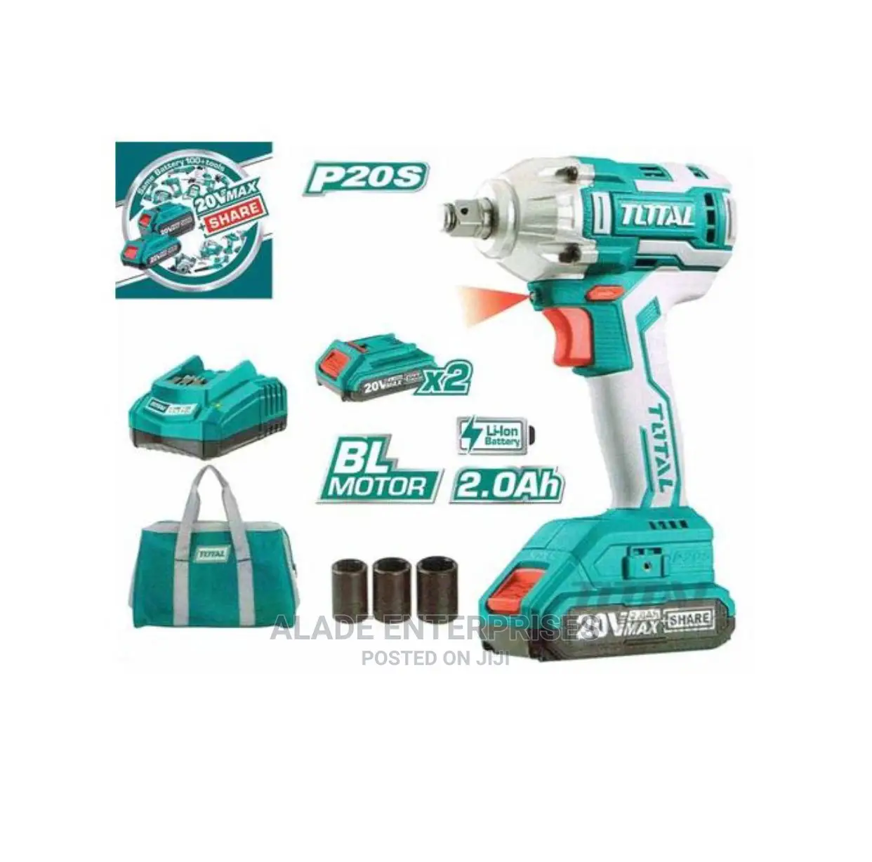 Total Cordless Drill Brushless Impact Wrench 20v