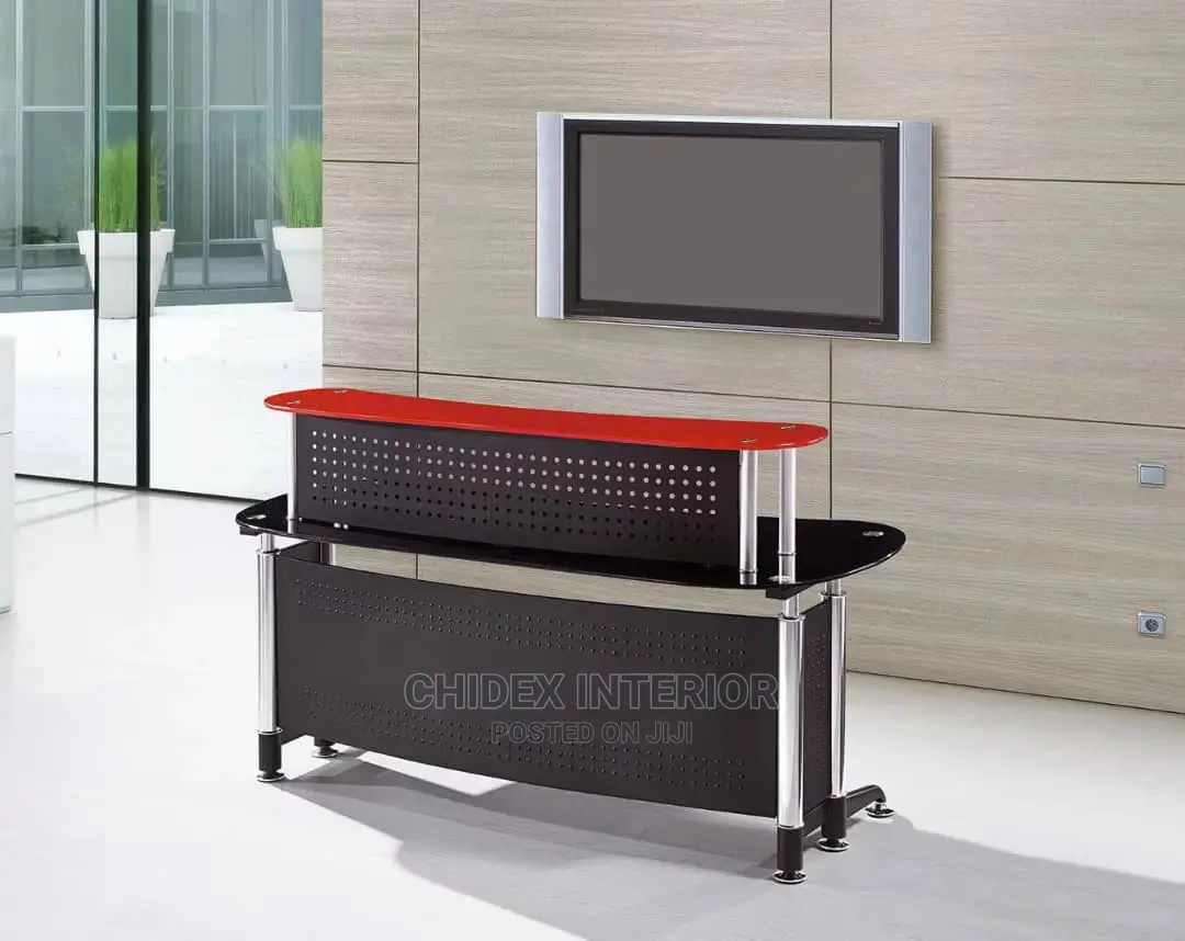 Quality Glass Top Receptionist Desk.