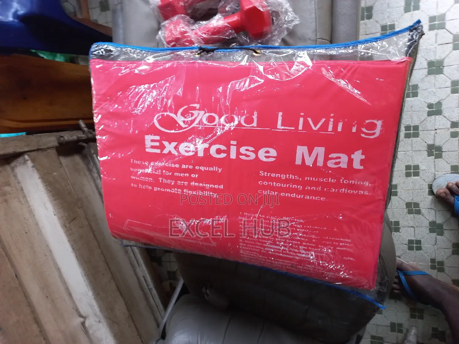 Exercise Mat Blur Red