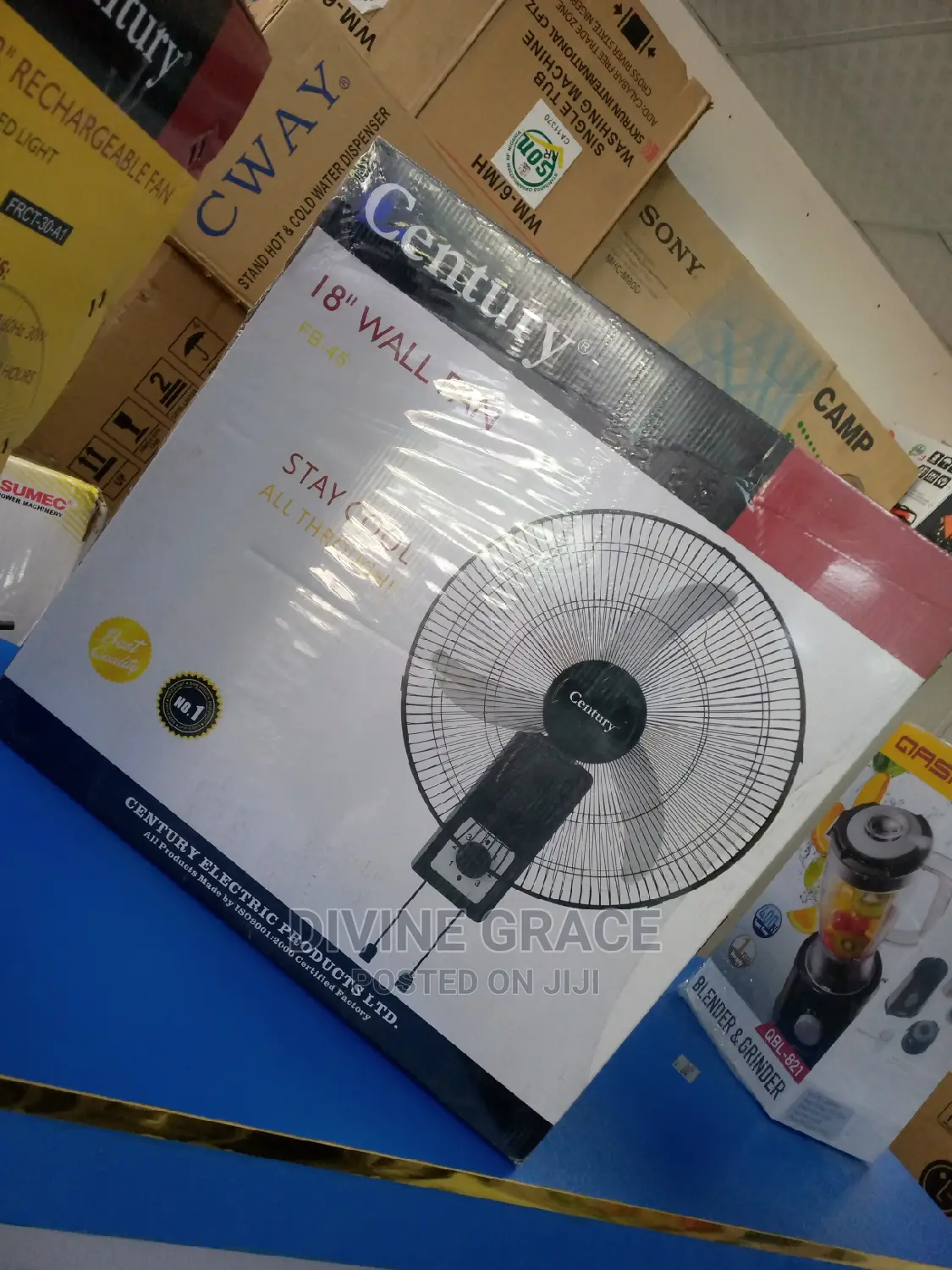 18inces Wall Fan Century Rechargeable Fan