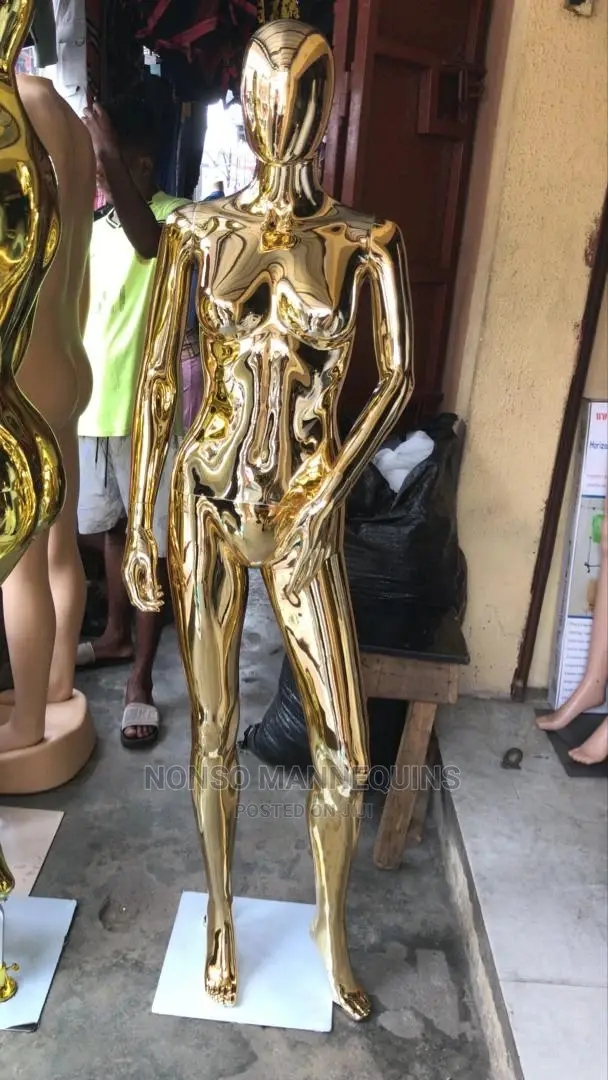High Quality Size 8 Gold Chrome Mannequins