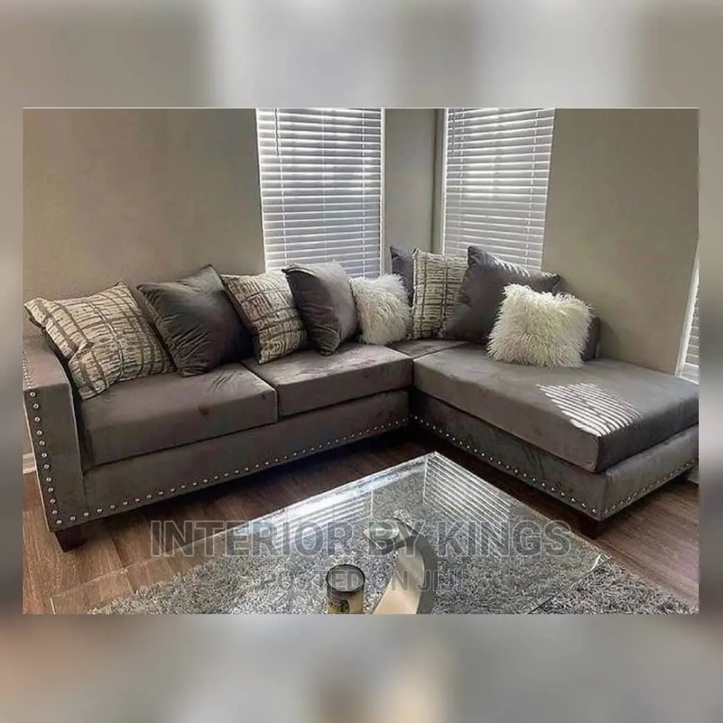 L-Shaped Fabric Sofa Can Come in Different Colors