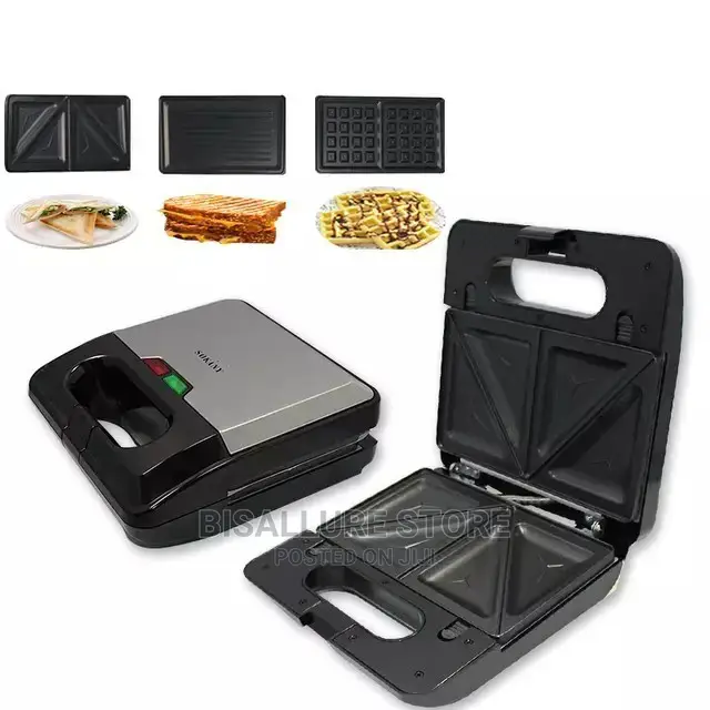 Sokany 3 In 1 Sandwich, Waffle And Grill Machine