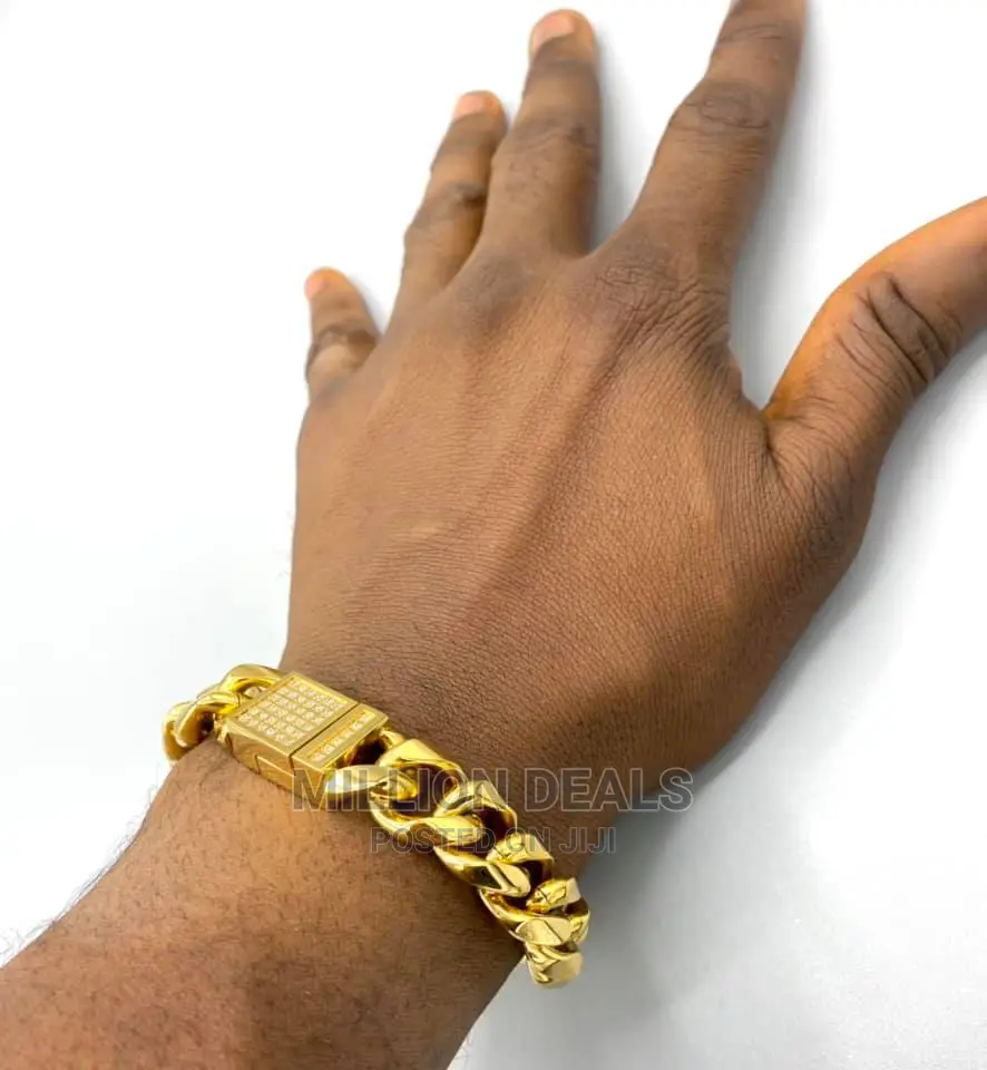Men's Stainless Steel Iced Luxury Link Bracelet