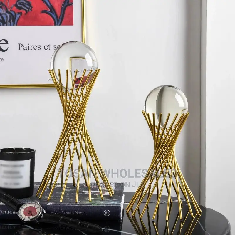 Golden Iron Crystal Stands
