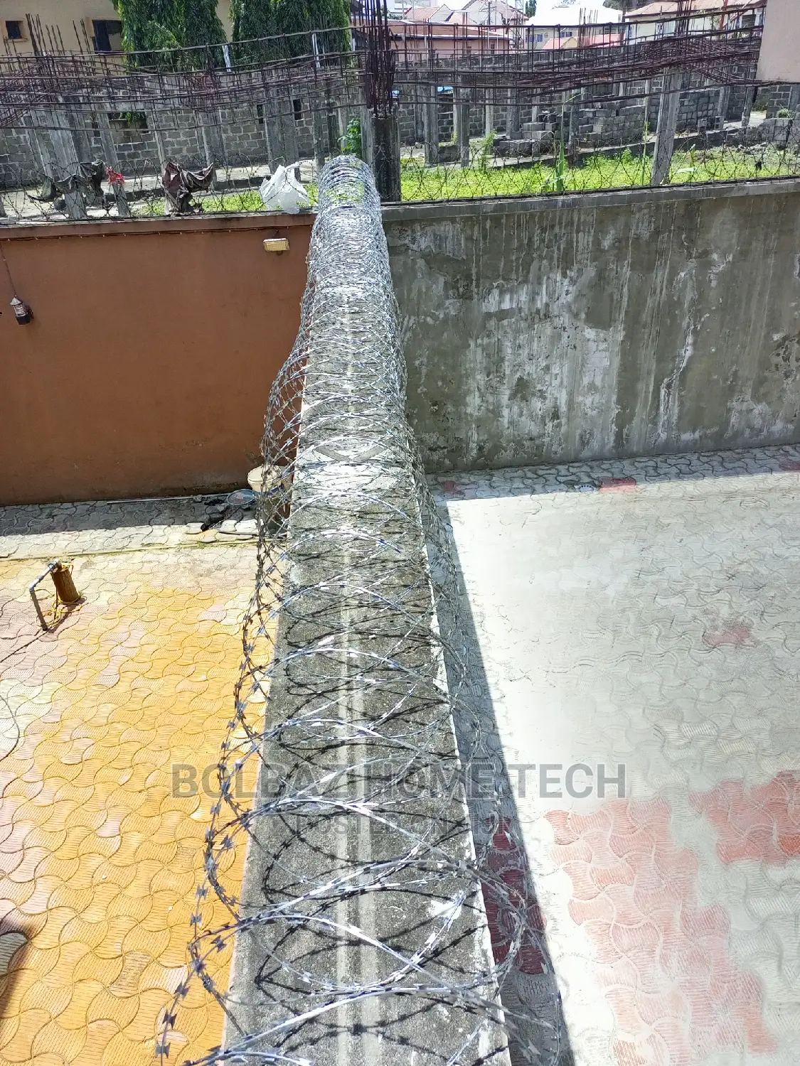 Perimeter Fencing; With Razor Security Barb-Wire