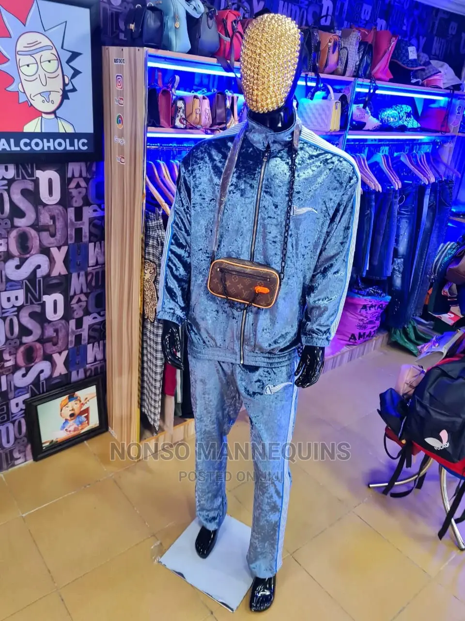 Fibre Gold and Black Body Male Mannequin