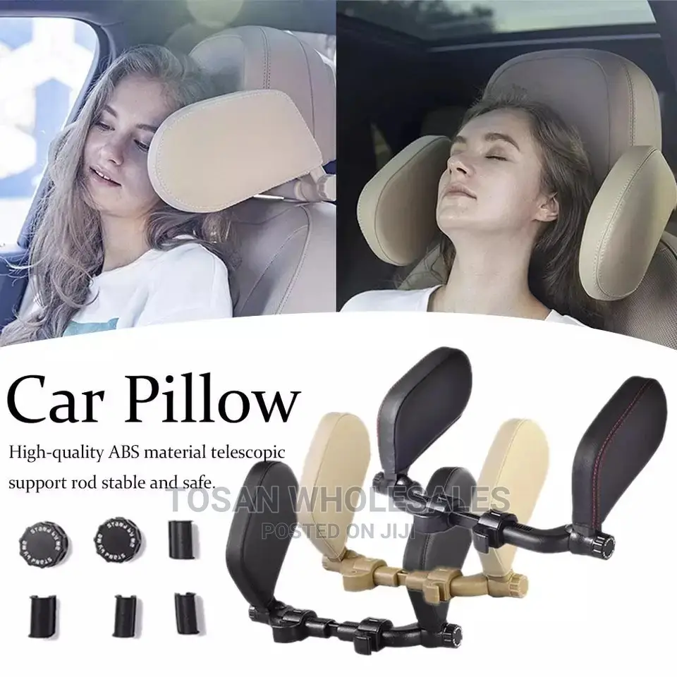Adjustable Leather Car Seat Head Neck Support