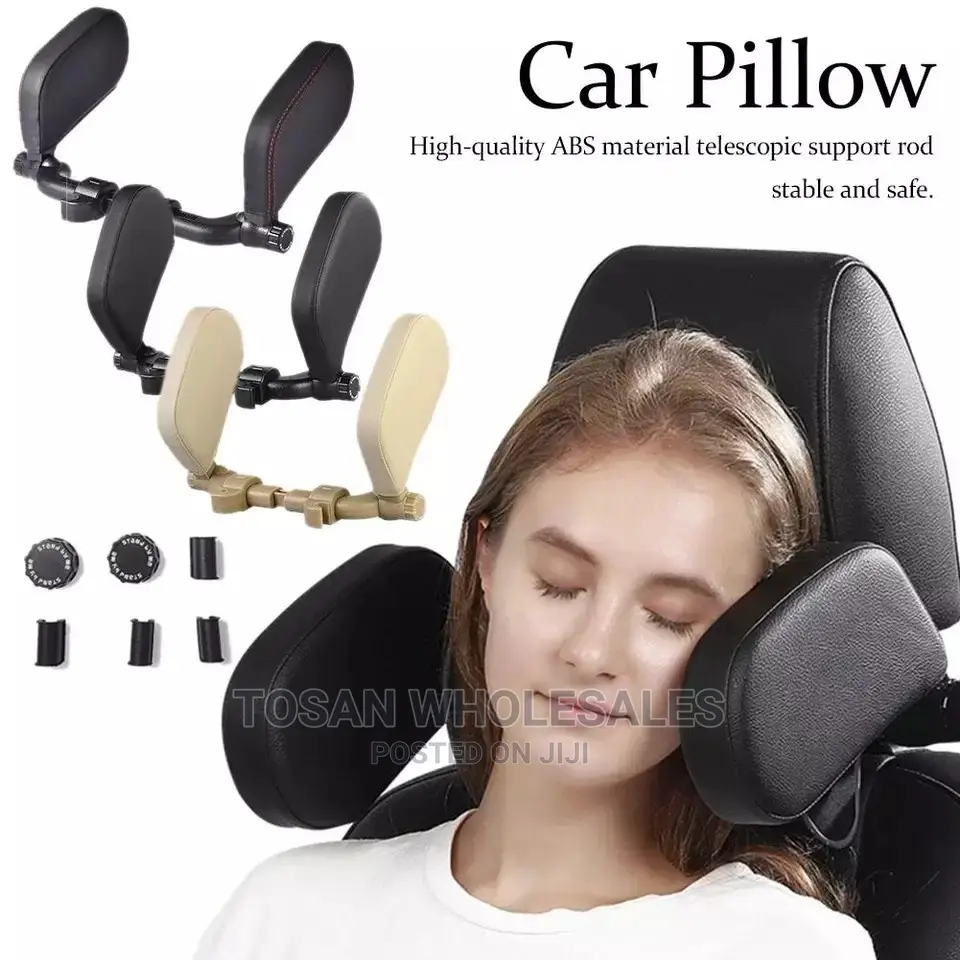 Adjustable Leather Car Seat Head Neck Support