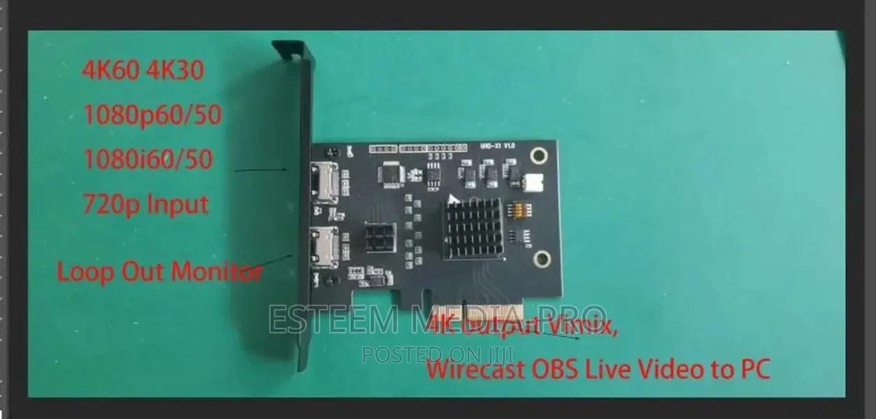 4K Streaming/Recording Pci-E Card With HDMI In/Loop Out