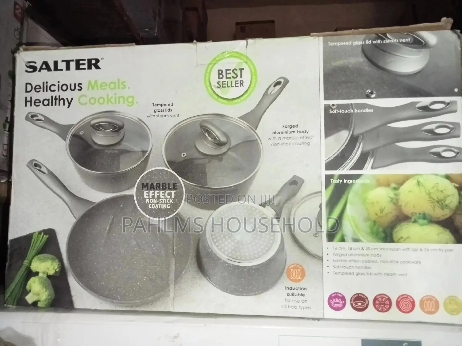 Salter Aluminium Non Stick 4 Pieces Suitable for All Hob