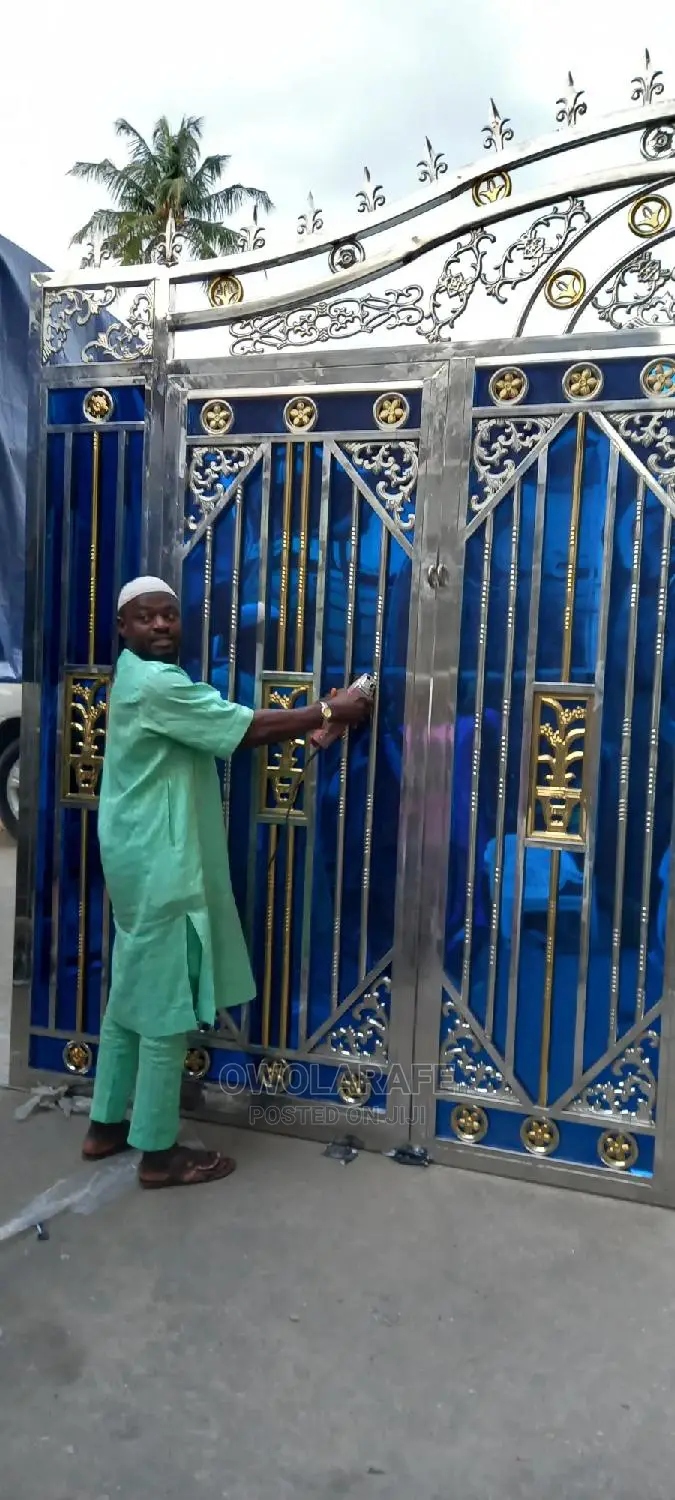 Stainless Steel Blue Swing Gate