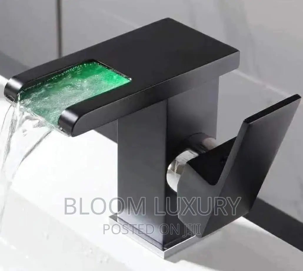Black Fountain Faucet With Light