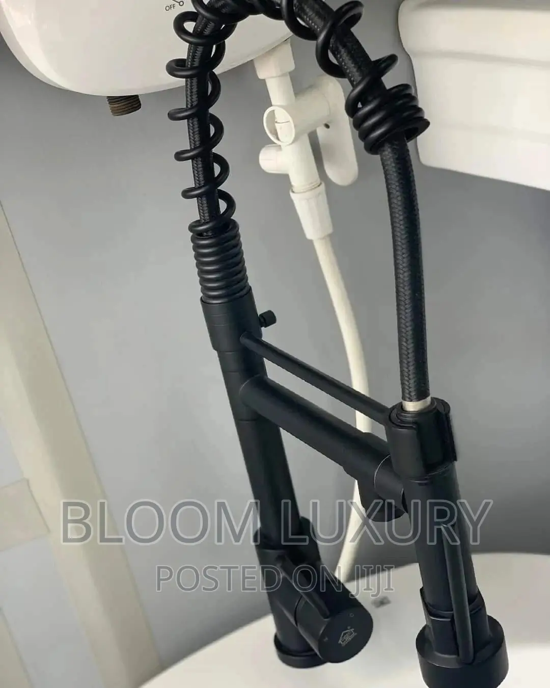Black Double Lever Spring Faucet