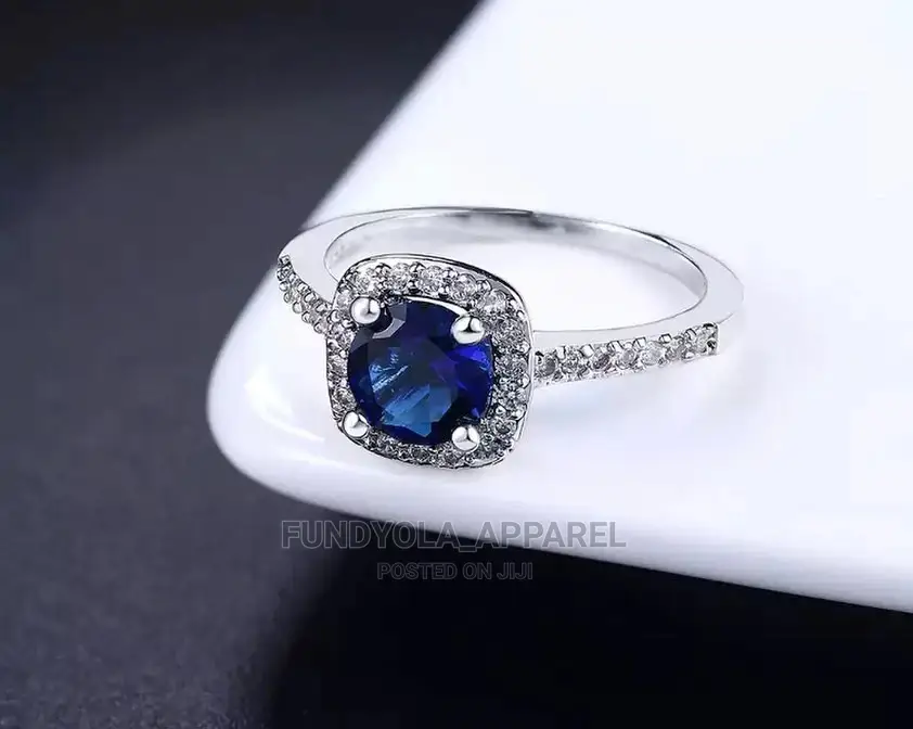 S925 Silver Gold Stone Engagement Proposal Ring