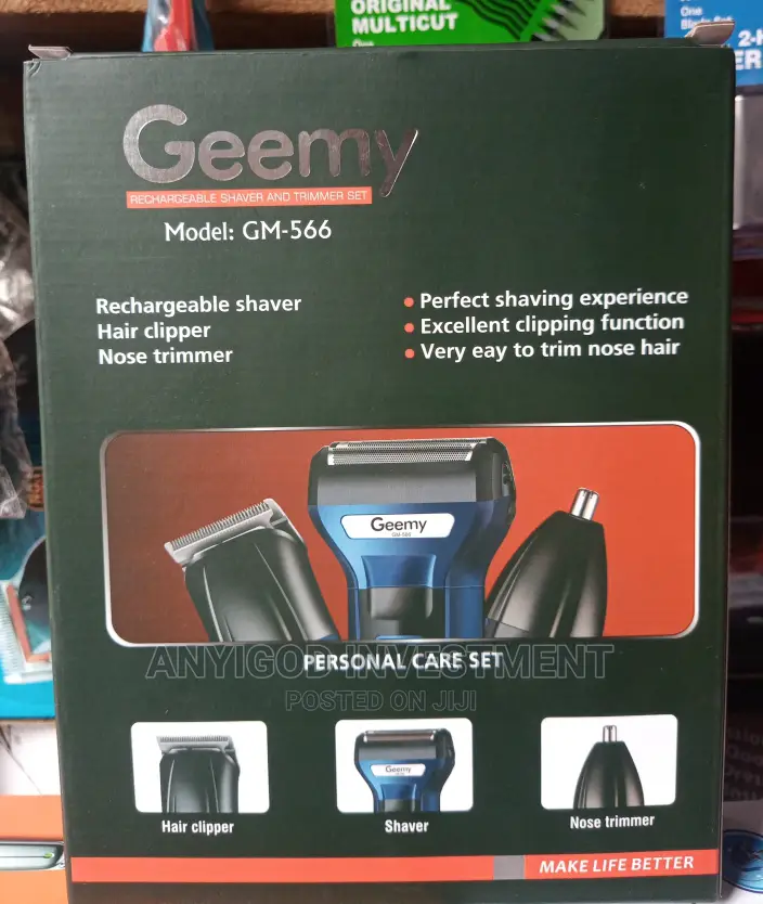 3-1 Geemy Rechargeable Shaver With Nose Trimmer