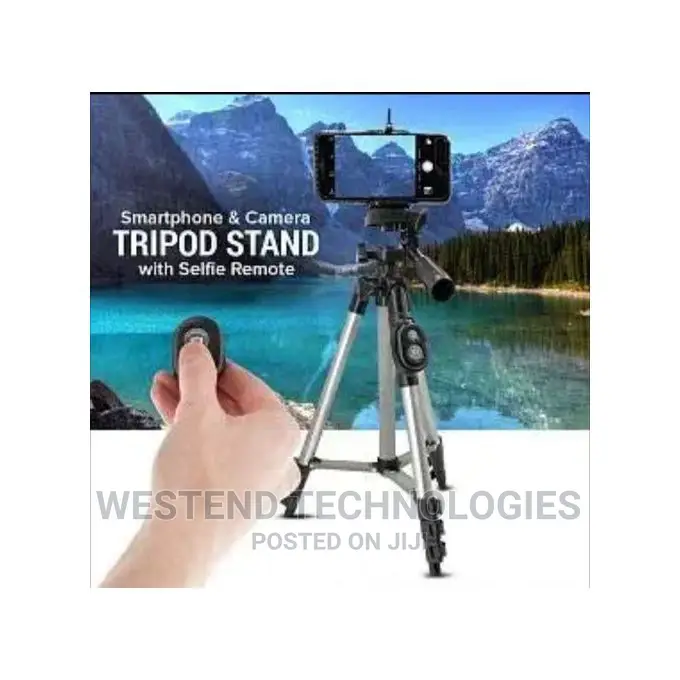 Smart Phone and Camera Tripod Stand With Bluetooth Remote