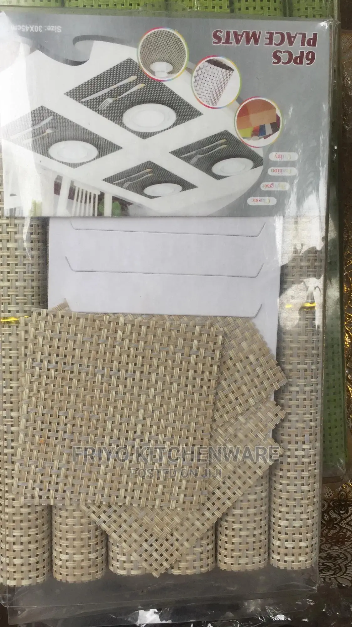 6pcs Table Mat With Class Covers