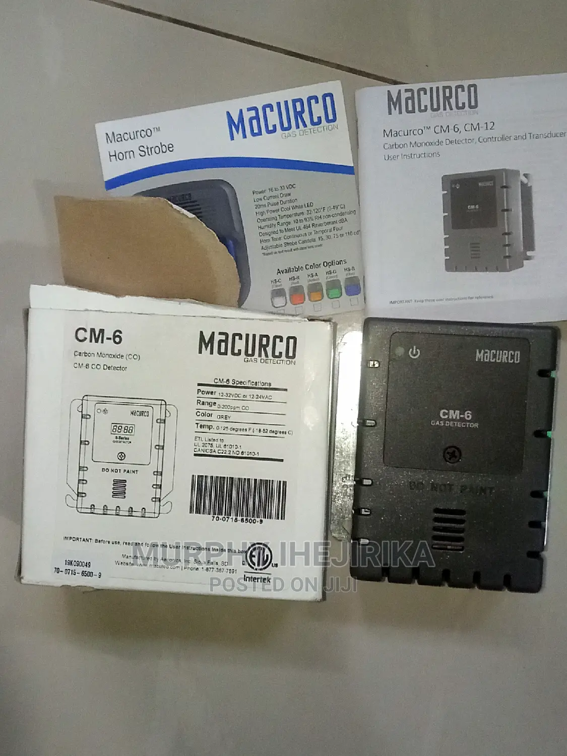Mecurco Cm 6 Industrial Gas Detector