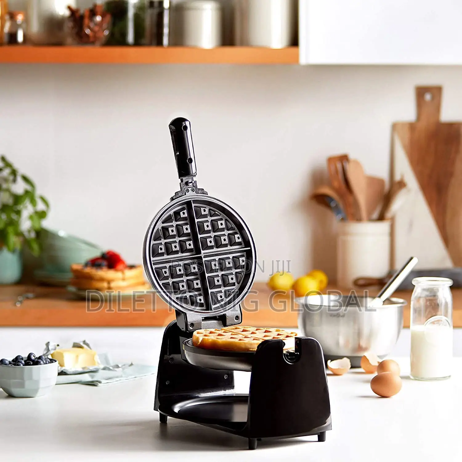 Vonshef Industrial Waffle Maker With Rotating Iron