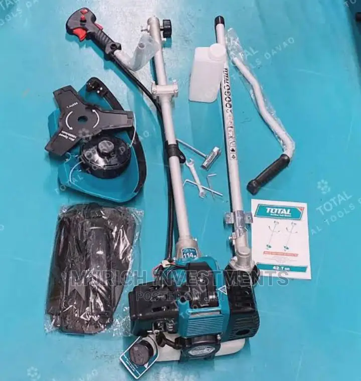 TOTAL Gasoline Grass Trimmer and Bush Cutter 42.7cc