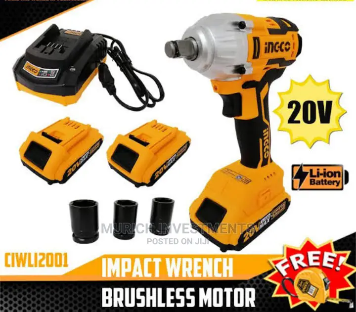 20volt Cordless Impact Wrench 1/2 Torque :300nm
