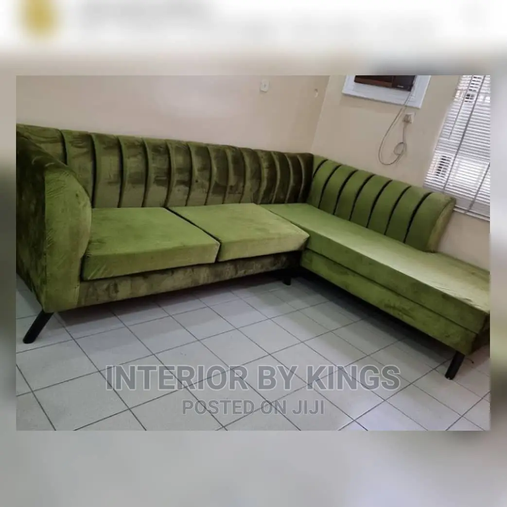 L-Shaped Fabric Sofa Can Come in Colors.Best Finishing
