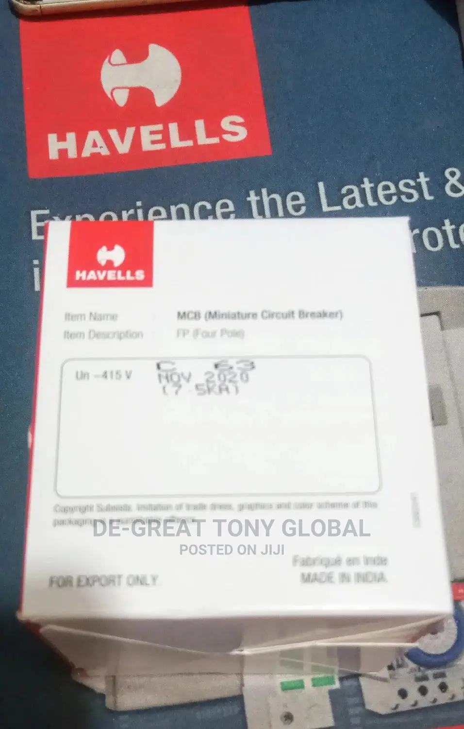 Havells Breaker 63amps 4pole