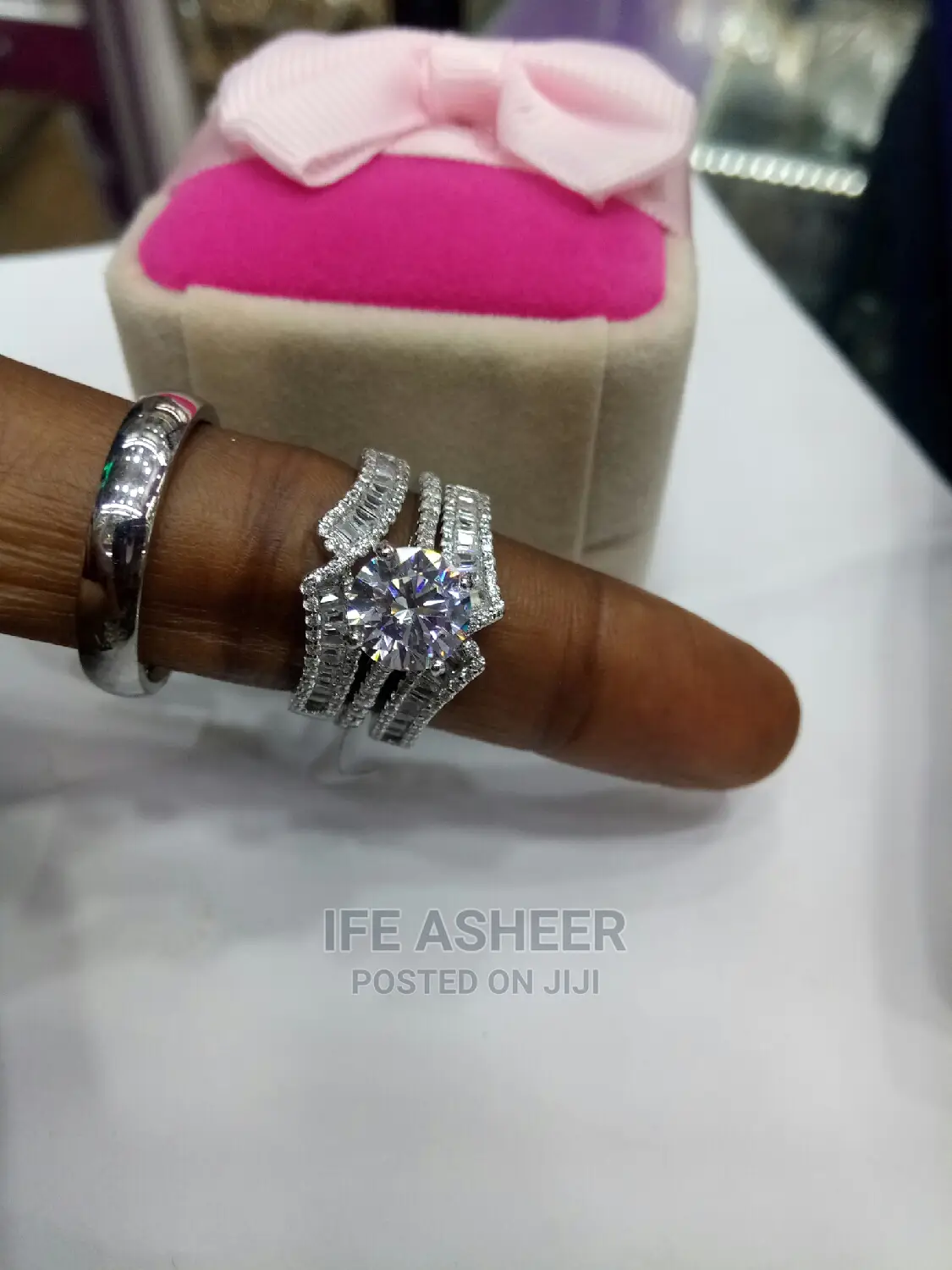 Dubao 925 Sterling Silver Couple's Set Of Wedding Ring 027
