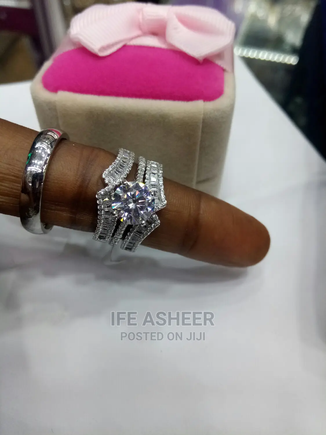 Dubao 925 Sterling Silver Couple's Set Of Wedding Ring 027