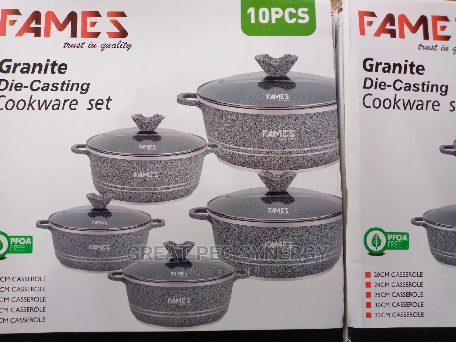 Fames 5 Pieces Granite Non Stick Pots