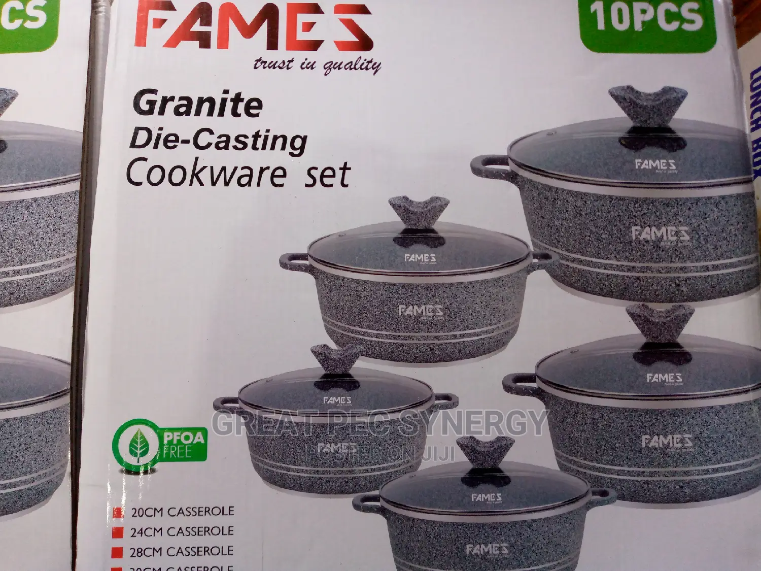 Fames 5 Pieces Granite Non Stick Pots