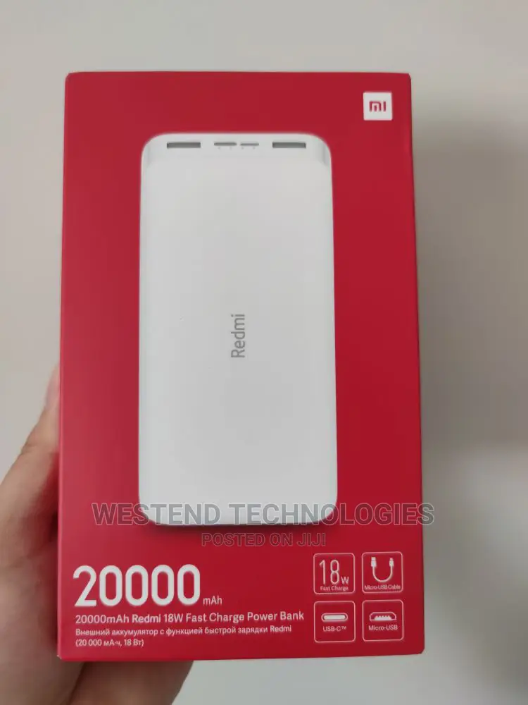 Redmi Mi 20,000mah Power Bank With Usb Type C Output