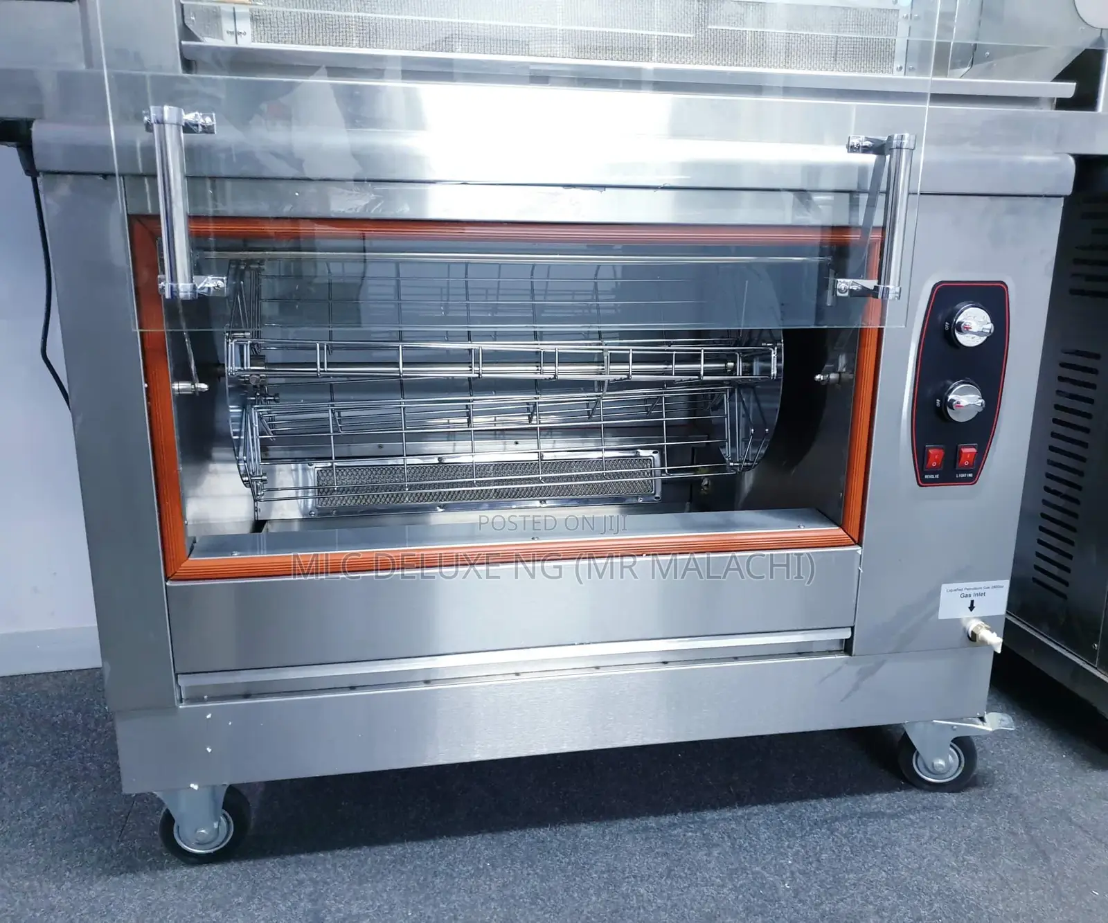 Gas Type Chicken Roaster / Rotating Gas Chicken Rotisserie