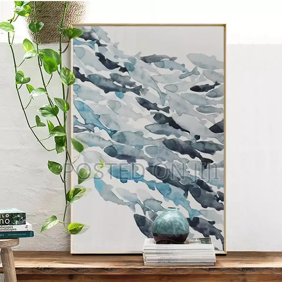 Abstract Fish Group Wall Art