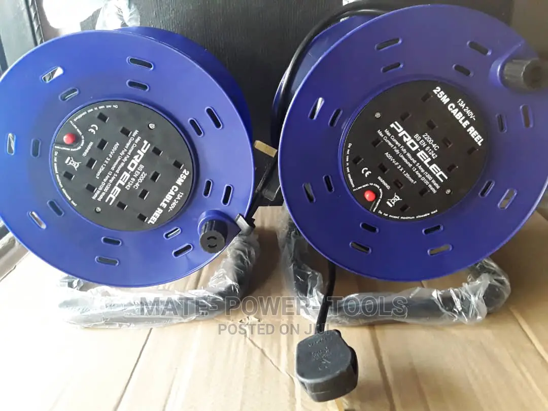 Pro-Elec Mains Extension Metal Cable Drum 2200-4-25m