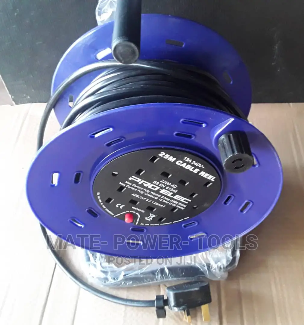 Pro-Elec Mains Extension Metal Cable Drum 2200-4-25m