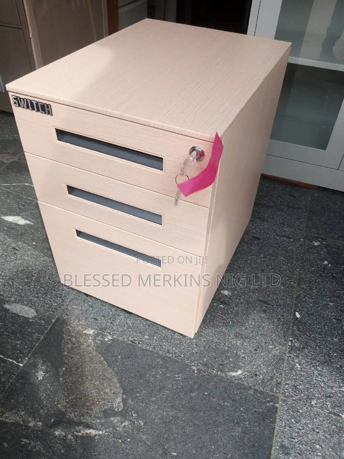 Metal Mobile Drawers 3 Drawers With Key