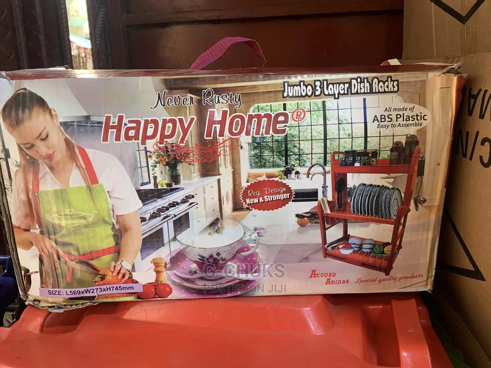 Happy Home 3 Layer Durable Plastic Dish Rack