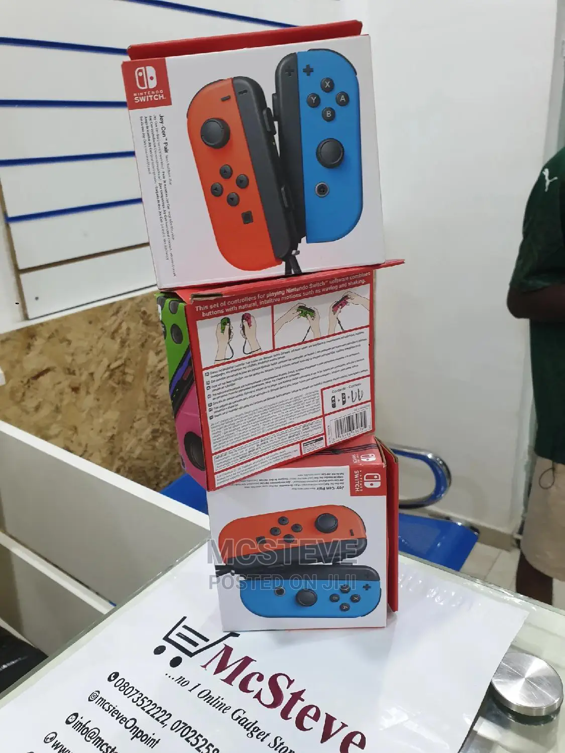 Nintendo Joy-Con (L/R) Neon Red/Neon Blue 100% Original