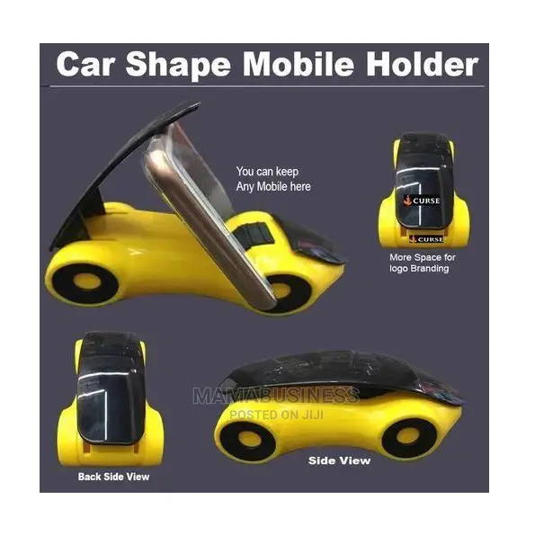 Car Shape Mobile Phone Holder - Yellow