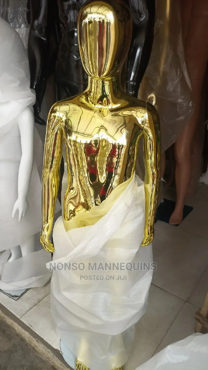 Gold Chrome Unisex Faceless Age 5 to 10 Years Mannequins