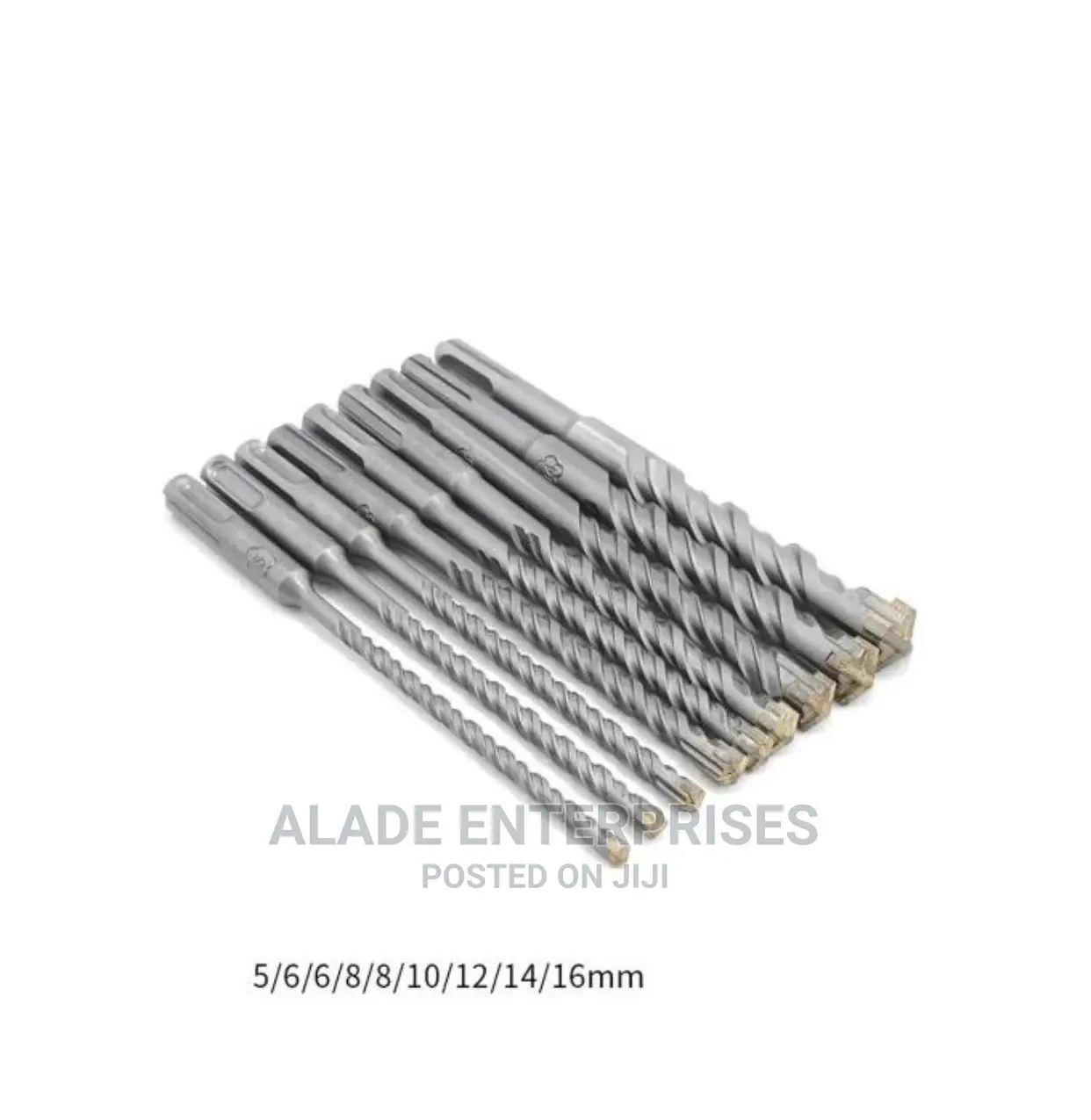9 Pcs of Hammer Drill Bit for Concrete and Wall