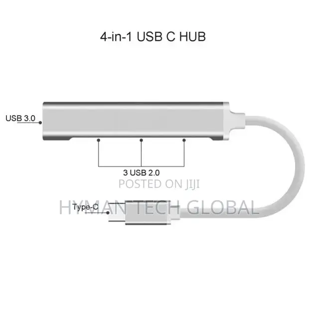 USB Type C HUB 4 Port USB-C to USB 3.0 Hub Converter OTG